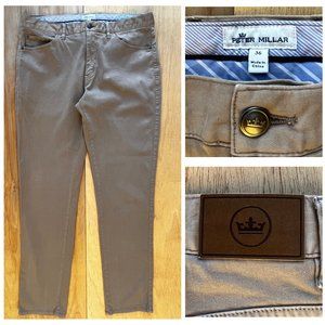 PETER MILLAR Men’s Khaki Beige Flat Front Chino Pants sz 36W x 33L